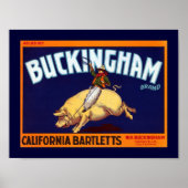 Buckingham Brand California Bartletts Poster (Voorkant)