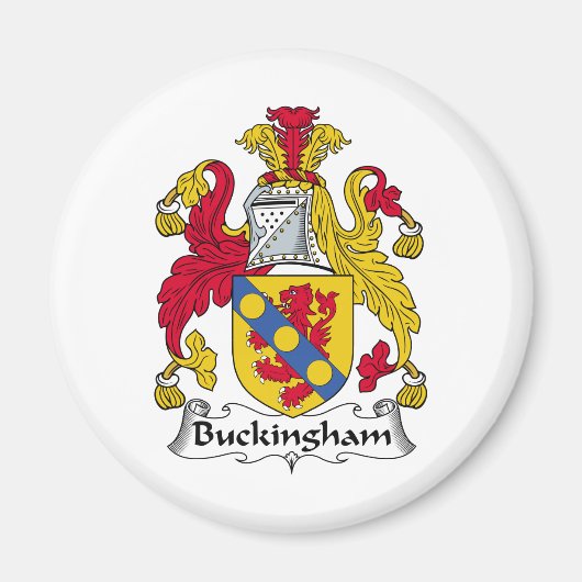 Buckingham Family Crest Magneet (Voorkant)