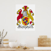Buckingham Family Crest Poster (Keuken)