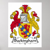 Buckingham Family Crest Poster (Voorkant)