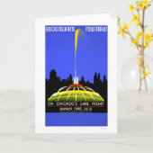 Buckingham Fountain 1939 WPA Kaart (Gele Bloem)