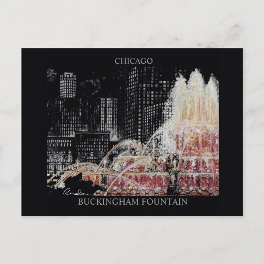 Buckingham Fountain Briefkaart Randsom Keith Art (Voorkant)