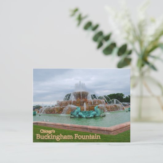 Buckingham Fountain Chicago Briefkaart (Staand voorkant)
