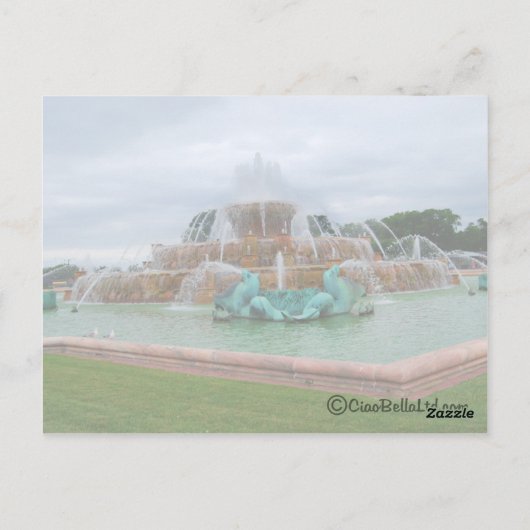 Buckingham Fountain Chicago Briefkaart (Achterkant)