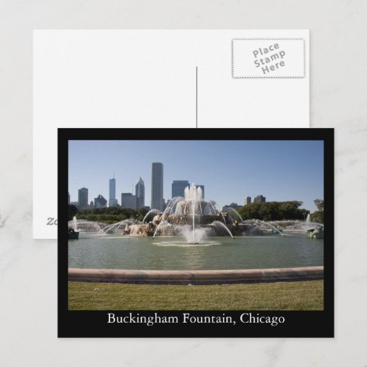 Buckingham Fountain, Chicago Briefkaart (Voorkant / Achterkant)