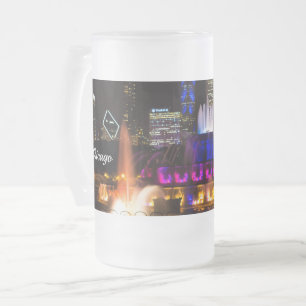 Buckingham Fountain Chicago Frosted Glass Mok
