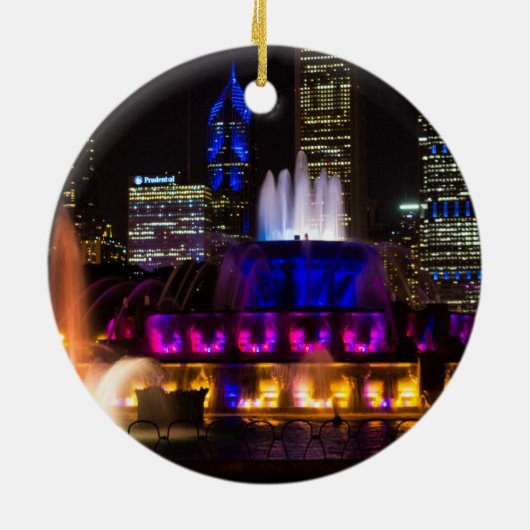 Buckingham Fountain Chicago Keramisch Ornament (Achterkant)