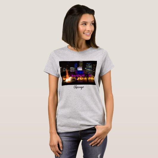 Buckingham Fountain Chicago T-shirt (Voorkant volledig)