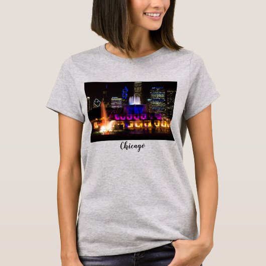 Buckingham Fountain Chicago T-shirt (Voorkant)