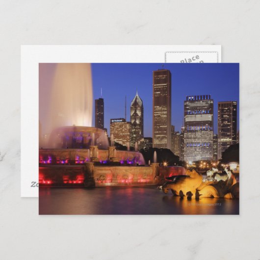 Buckingham Fountain in Dusk Briefkaart (Voorkant / Achterkant)