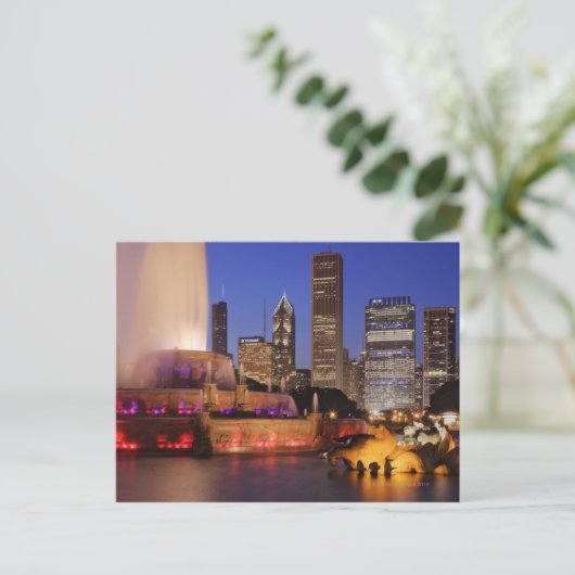 Buckingham Fountain in Dusk Briefkaart (Staand voorkant)