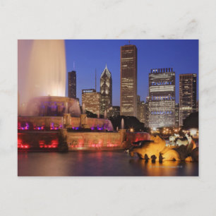Buckingham Fountain in Dusk Briefkaart