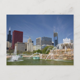 Buckingham Fountain in Grant Park, 2 Briefkaart
