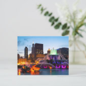 Buckingham Fountain Lit bij nacht Briefkaart (Staand voorkant)