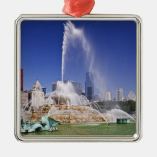 Buckingham Fountain Metalen Ornament