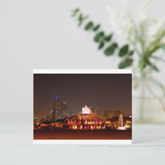 Buckingham Fountain - Sinaasappels Briefkaart (Staand voorkant)