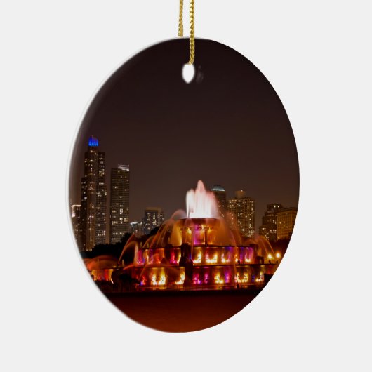 Buckingham Fountain - Sinaasappels Keramisch Ornament (Rechts)