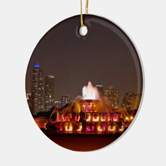 Buckingham Fountain - Sinaasappels Keramisch Ornament (Links)
