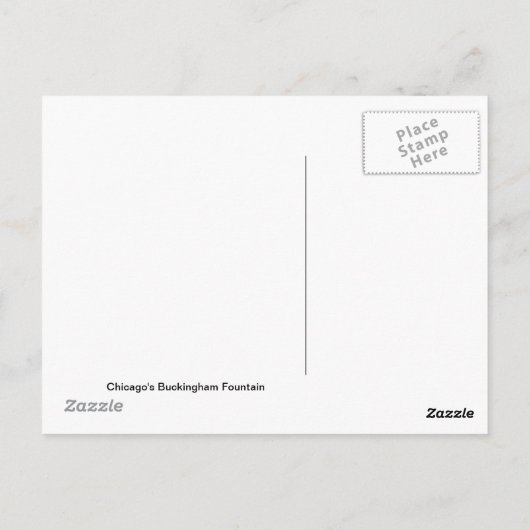 Buckingham Fountain van Chicago Briefkaart (Achterkant)