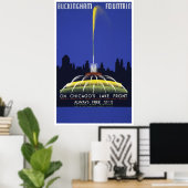 Buckingham Fountain WPA-Poster Poster (Thuiskantoor)