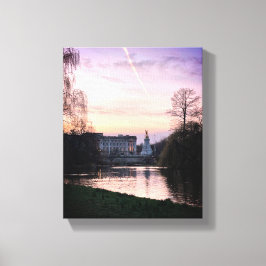 Buckingham Palace bij zonsondergang Canvas Afdruk