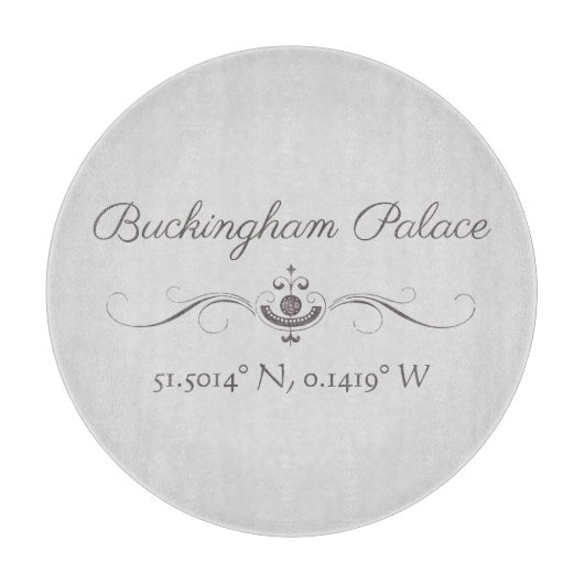 Buckingham Palace Breedtegraad en Lengtegraad Snijplank (Voorkant)