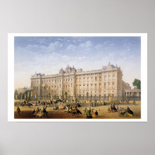 Buckingham Palace, c.1862 (kleurenlitho) Poster (Voorkant)
