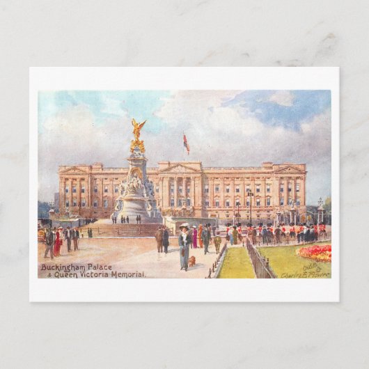 Buckingham Palace in het  Briefkaart van Londen (Voorkant)