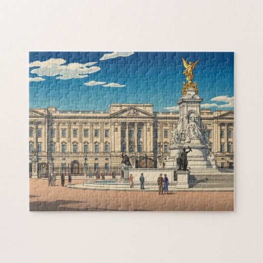 Buckingham Palace Japanse Houtblokprint Legpuzzel (Horizontaal)