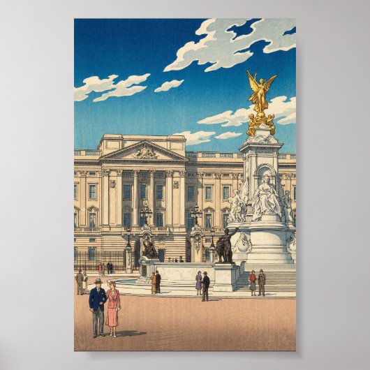 Buckingham Palace Japanse Houtblokprint Poster (Voorkant)