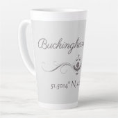 Buckingham Palace Latitude en Lengtegraad Latte Mok (Linkerhoek)