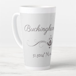 Buckingham Palace Latitude en Lengtegraad Latte Mok