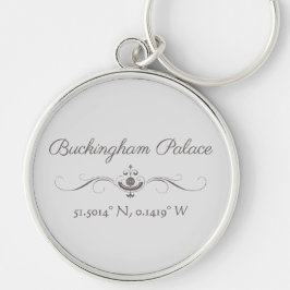 Buckingham Palace Latitude en Lengtegraad Sleutelhanger