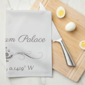 Buckingham Palace Latitude en Lengtegraad Theedoek (Quarter Fold)