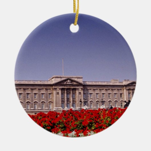 Buckingham Palace, Londen, Engelstalige bloemen Keramisch Ornament (Voorkant)