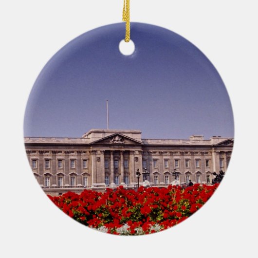 Buckingham Palace, Londen, Engelstalige bloemen Keramisch Ornament (Achterkant)