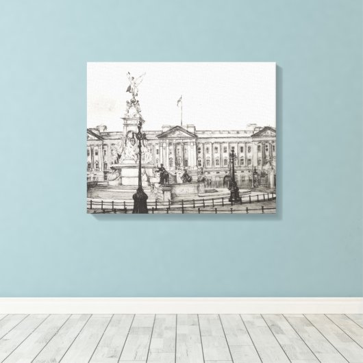 Buckingham Palace London.2006 Canvas Afdruk (Insitu (Houten vloer))