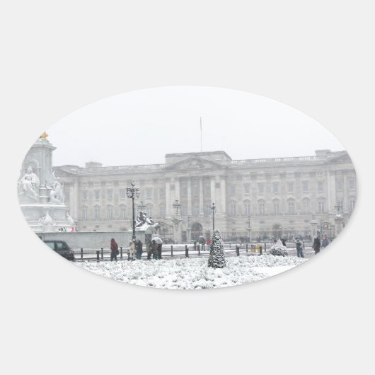 Buckingham Palace London Ovale Sticker (Voorkant)