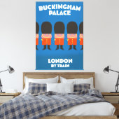 Buckingham Palace London per trein Canvas Afdruk (Insitu (Slaapkamer))
