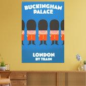 Buckingham Palace London per trein Canvas Afdruk (Insitu (Woonkamer))