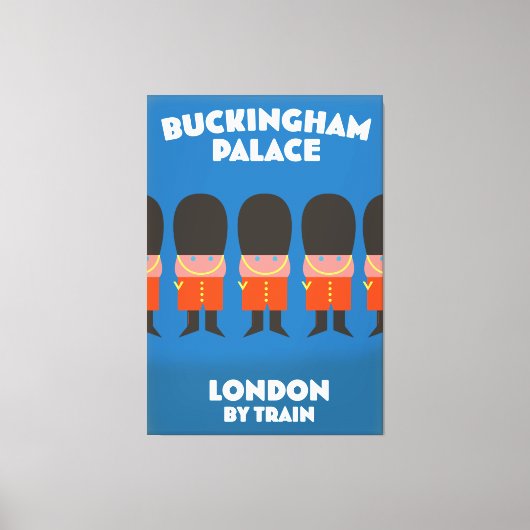 Buckingham Palace London per trein Canvas Afdruk (Voorkant)