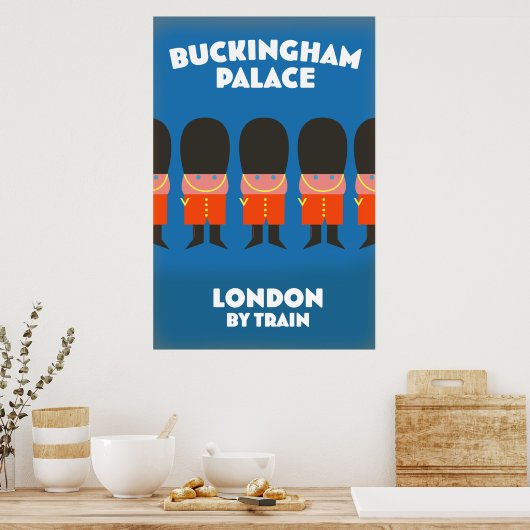 Buckingham Palace London per trein Poster (Keuken)