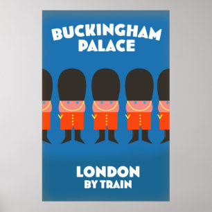 Buckingham Palace London per trein Poster