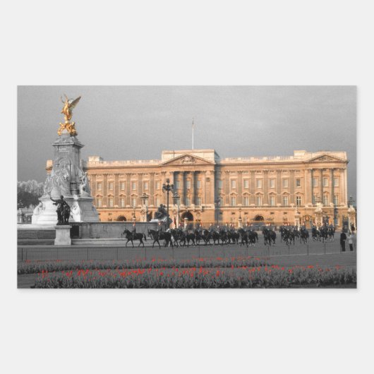 Buckingham Palace London Rechthoekige Sticker (Voorkant)