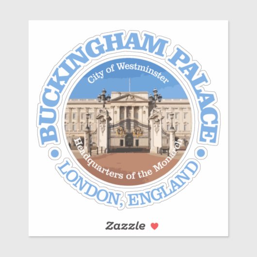 Buckingham Palace (rood) Sticker (Vel)