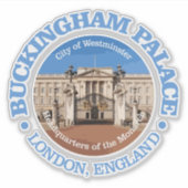 Buckingham Palace (rood) Sticker (Voorkant)