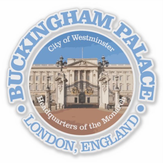 Buckingham Palace (rood) Sticker (Voorkant)