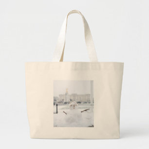 Buckingham Palace snewman Londen Grote Tote Bag