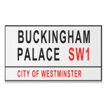 Buckingham Palace Straatbord Londen Oude Stijl