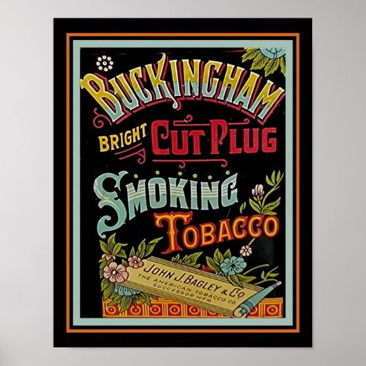  Buckingham Plug Tobacco Advertiesment Poster (Voorkant)